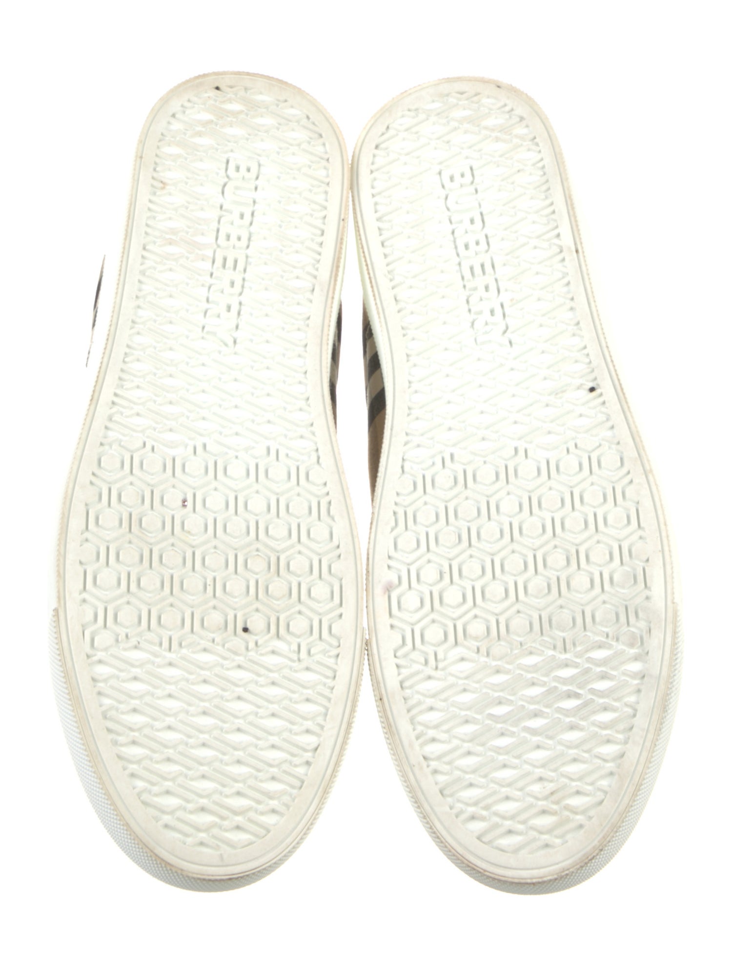 Burberry Nova Check Pattern Canvas Sneakers